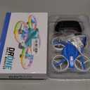 Drones for Kids With Cool Light, Kids Drone with 3D Flip, Altitude-Hold, Self-Rotation, Headless Mode, 3 Speed Modes, One-Click Take-off/Landing, Mini Drone for Christmas, Beginners, Indoor (Blue)