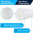 SpiroPure SP-P5 10x2.5 5 Micron Spun Melt-Blown Polypropylene Sediment Water Filter Cartridge SDC-25-1005 P5 155014-43 (Case of 24)