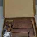 TESLYAR Wood Phone Docking Station for Men - Desk or Nightstand Organizer - Birthday Gifts for Husband, Dad - Anniversary Idea from Wife - Key Holder, Stand Wallet, Watch & Essentials (Bourbon Brown)