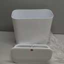 MOPALL Small Bathroom Can with Lid, 2.6 Gallons / 10 L Slim Plastic Garbage Bin with Pop-Up Lid, Mini Waste Basket Can Dog Proof for Kitchen, Bedroom, Office, Laundry, Toilet, Rv, White