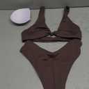 Firzero High Waisted Bikini Sets for Women Front Tie Knot Tie Two Piece Bathing Suits Tummy Control Swimsuit 2024 Beachwear, Size S