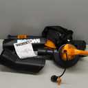 WORX Trivac 3 in 1 Electric Leaf Blower for Lawn Care, Leaf Vacuum with 350 CFM & 210 MPH, Leaf Mulcher with Metal Impeller, WG509