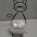 Desktop Glass Planter Vase Holder, Metal Cat Plant Terrarium Stand for Plants Creative Decorations for Home Patio Lawn Garden