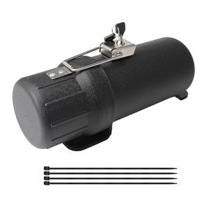 GIDIBII Universal Motorcycle Tool Tube,Motorcycle Storage Box Waterproof - Black(with Lock)