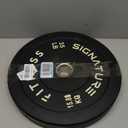 Signature Fitness 2" Olympic Bumper Plate Weight Plates with Steel Hub, 35 Lb, 15.88 Lb