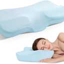 AM AEROMAX Cooling Cervical Memory Foam Pillow, Contour Pillows for Neck and Shoulder Pain Relief, Ergonomic Head Support Sleeping Pillow for Side and Back Sleepers.