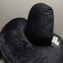 Pregnancy Pillow, Full Body Maternity Pillow 57 inch, with Removable Washable Cover - Sleep Support for Legs, Back, Neck, Shoulder, HIPS, Belly for Pregnant Women, Velvet (Coal-Black)