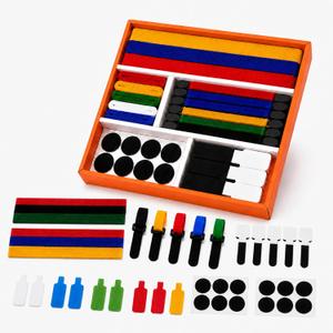 Cable Management Kit, 135 Pcs Reusable Cable Ties and Cord Labels | with Adhesive Cable Clips, Hook and Loop Straps for Under Desk Wire Organizer Home Office - Multicolor