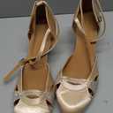 AOQUNFS Women Ballroom Latin Dance Shoes Salsa Closed Toe 1920s Party Dance Performance Shoes,Model L157, 9.5