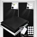 2 Pack Portable Blackout Shades, 94"x55" Travel Window Blackout Curtains for Bedroom, Cut to Size, Temporary Blinds with Suction Cups for Baby Nursery