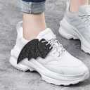 2 x DXYSQRX Shoe Wings Bat Shoe Wings Bat Wings for Boots Skates Sneakers Canvas Roller Shoes(Glitter Black) (Black)