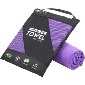 Rainleaf Microfiber Towel Perfect Travel & Gym & Camping Towel. Quick Dry - Super Absorbent - Ultra Compact - Lightweight. Suitable for Trip, Beach, Shower, Backpacking, Pool (48.00" x 24.00", Violet)