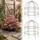 Otoolling 2 Pcs 36 28" Bronze Bird Cage Peony Climbing Plant Support Heavy Duty Metal Cage Large Plant Support Outdoor Garden Trellis for Peonies, Baptisia, Sedum & Other Perennials