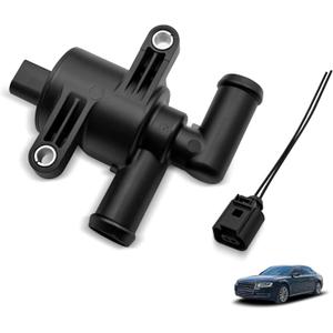 4H0121671D Heater Control Solenoid Valve and Plug Kit with Connector Fit for Volkswagen Golf Atlas Jetta Tiguan GTI for Audi A3 A4 A5 A6 A7 A8 Q3 Q5 Q7 Q8 S3 S6 S7 S8 RS7 TT HVAC 4H0121671B