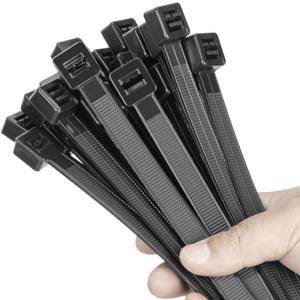 18 inch Black Long Zip Ties Heavy Duty (600 Pack), 2024 New Patented Design, 300 LBS Ultra Strong Tensile Strength, Self-Locking Nylon PA66 UV Resistant Cable Ties for Indoor and Outdoor Use 18 inch Black Long Zip Ties Heavy Duty (600 Pack), 2024 New Patented Design, 300 LBS Ultra Strong Tensile Strength, Self-Locking Nylon PA66 UV Resistant Cable Ties for Indoor and Outdoor Use