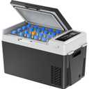 Marsail 12V Car Fridge 25QT Portable Freezer -4°F to 68°F, Compressor Cooler for Camping Travel Truck RV Home, Efficient Cooling & ECO Mode, Black