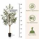 4FT Olive Trees Artificial Indoor,Fake Olive Tree with Natural Wood Trunk and Olive Branches and Lifelike Fruits,Faux Olive Tree for Home Office House Living Room Decor.