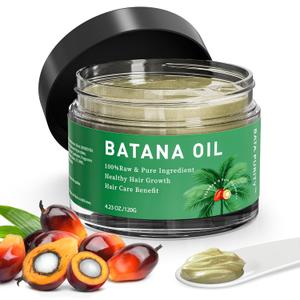 Batana Oil for Hair Growth - 100% Raw Batana Oil Paste from Honduras, Prevents Hair Loss, Enhances Thickness, Repairs Split Ends, Pure Hair Growth oil for Women & Men 4.23 oz