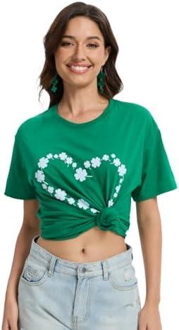 St Patrick's Day Shirts for Women and Men Lucky Irish Green Shamrock Tee Costume Funny Saint Clover Printed Top, 3XL
