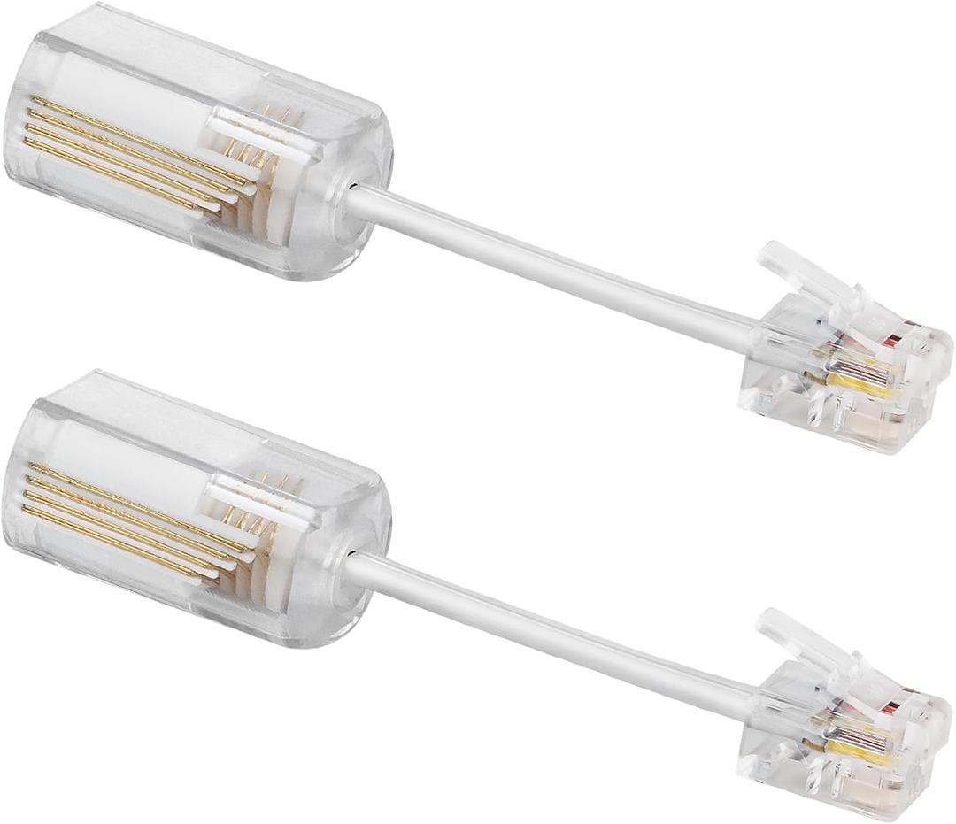 Uvital Telephone Cord Detangler, Anti-Tangle Phone Cable 360 Degree Rotating Landline Swivel Cord Untangler(White,2 PCS)