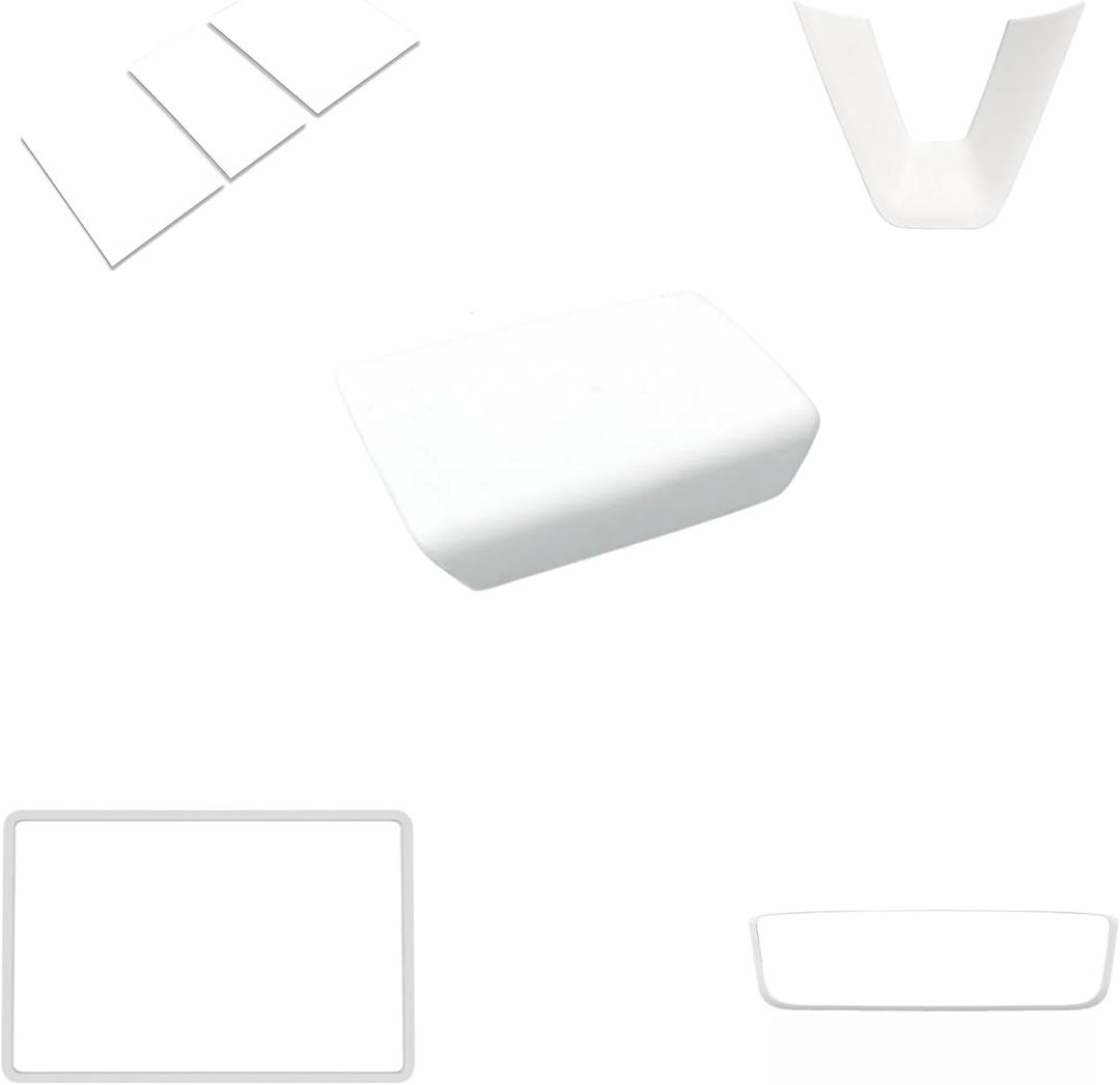 frani Center Console Cover 5Pcs Set for Tesla Model 3 2024-2026 Highland and Model Y Juniper 2025,Tesla Interior Center Console Cover Decor Accessories White