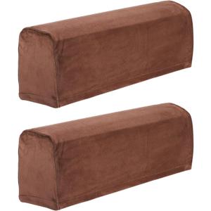 uxcell 2 Pcs Sofa Armrest Covers Stretch Couch Armrest Cover for Chairs Sofas Couch Arm, Scratch-Resistant Sofa Arm Cover, Coffee