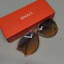 livho Trendy Polarized Aviator Sunglasses Women Men, Retro Sun Glasses for Women Men 2025, Oversized UV Protection Shades (Clear Brown/Green Gradient Brown)