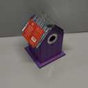 Corrugated Metal Colorful Wren/Chickadee Bird House