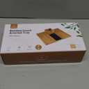 Joy&Grace Sofa Armrest Tray with Large Mug Holder, Bamboo Couch Arm Tray, Anti-Slip Couch Cup Holder Foldable Sofa Arm Table for Eating Drinks Cellphone (Color Natural)