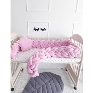 Pink Double Braided Crib Bumper