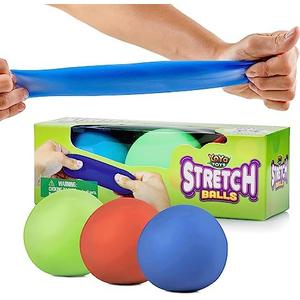 YoYa Toys Pull, Stretch and Squeeze Stress Balls - 2 Balls, Elastic Sensory Balls for Stress and Anxiety Relief, Autism and Special Needs Toys, Calming Fidgets for Kids and Adults, Ideal for Classroom