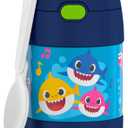 THERMOS FUNTAINER 10 Ounce Stainless Steel Vacuum Insulated Kids Food Jar with Spoon, BABY SHARK