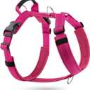 No Pull Dog Harness with Handle, Soft Mesh Padded Adjustable for Small Medium Large Dogs | Reflective Easy Walk Harness with Front Clip for Training, Running & Outdoor (Hot Pink, M)