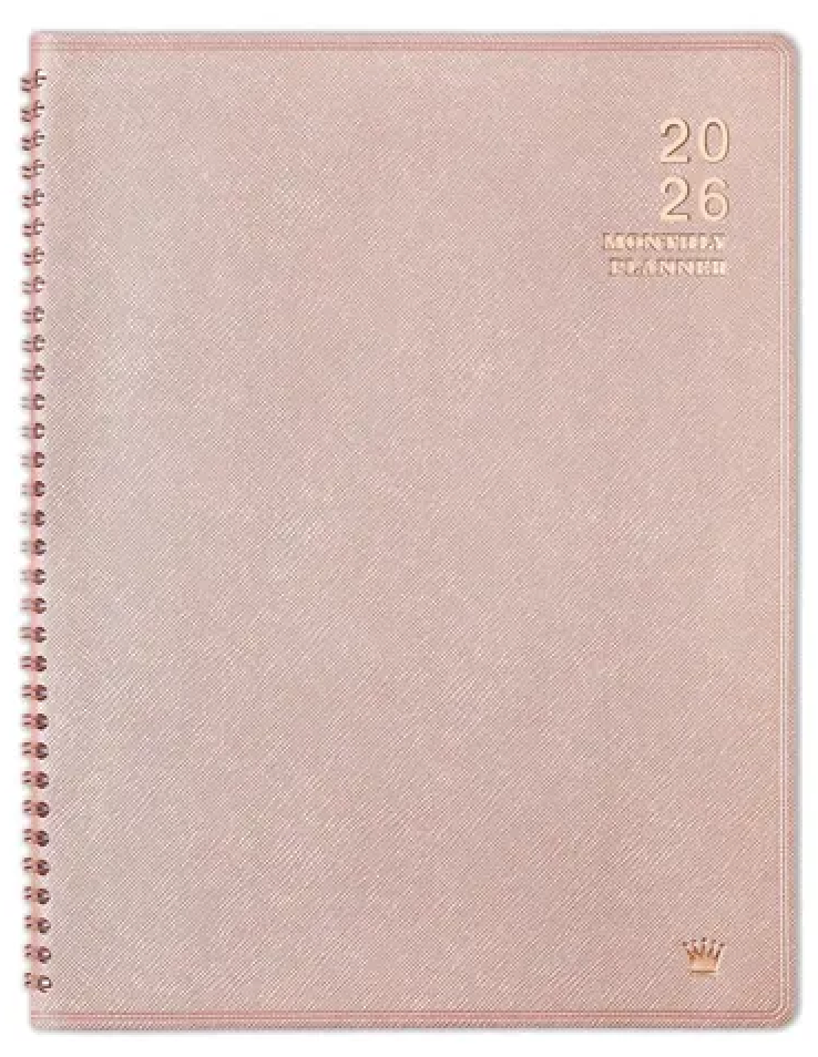 2026 Monthly Planner - 9'' x 11'' Monthly Planner/ Calendar 2026 from JAN. 2026 - DEC. 2026, 12-Months Calendar Spiral Bound with Soft Leather Cover, 15 Note Pages, Tabs, Inner Pocket