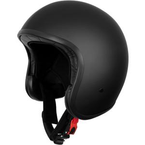 Westt Open Face Motorcycle Helmet DOT Approved Moped Scooter Cruiser 3/4 Half Helmet with Washable Padding and Quick Release Buckle for Men Women Model Vintage (Matt black), M