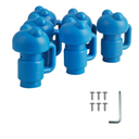1.26" Diameter Trampoline Enclosure Pole Cap for Net Hook, 6 Pieces, Blue, Only Fit in 32mm(1.26in) Diameter Trampoline Pole
