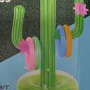 Inflatable Cactus Ring Toss Game Set Target Toss Floating Swimming Ring Toss Includes Cactus,4 Rings for Fiesta Party Accessories Hawaiian Pool Beach Party Decoration Supplies 2 pack