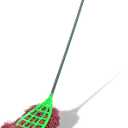 Large Outdoor Broom, Commercial Industrial Grade Yard Broom with 81.5" Long Handle, Durable Fiber Sweeping Broom for Patio, Garage, Driveway, Lawn and Sidewalk Cleaning