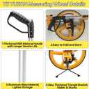 12 Inch Measuring Wheel in Feet with Stronger Triangle Bracket, Rolling Measuring Wheel for Construction, Digital Measure Wheel with Tape Measure and Canvas Carrying Bag, Up to 10000 Ft