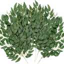 24Pcs Artificial Italian Ruscus Greenery Stems,Silk Greenery Plants Spray Faux Green Leaf Garland Branches Hanging Green Spray Decoration for DIY Wedding Arch, Bouquet,Home Decor