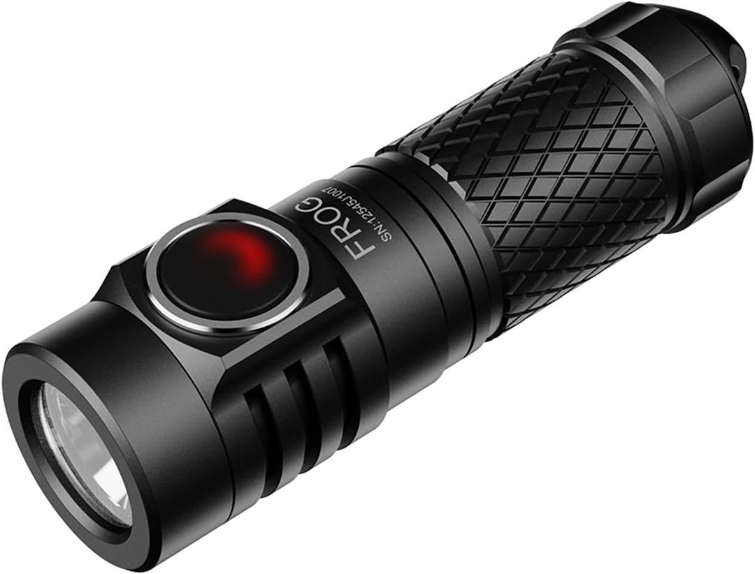 LUMINTOP Frog 2.0 Keychain Flashlight 600 Lumens Small LED Flashlight 443 ft Beam Distance Mini Light IPX-8 Waterproof (Battery & Charger Included)