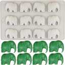 12 Cavities Elephant Silicone Chocolate Molds For Chocolate Cookie Baking