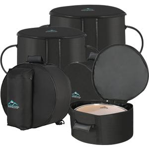 EASTROCK 5-Piece Drum Bag Set for 14" Snare, 12" Tom, 13" Tom, 16" Floor Tom, 22" Bass Drum, Drum Cases with Carry Handles, Lightweight Drum Set Bags for Travel & Storage(5 Pieces)