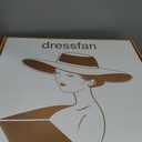 dressfan Vintage Fascinator Hats for Women,Linen Pearl Fascinator for Derby Church Wedding Tea Party (Black)
