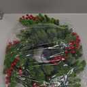 6FT Pre-Lit Christmas Garland with 30 LED Lights & 8 Modes, Lighted Norfolk Pine Garlands Christmas Decorations for Stairs Fireplace Window Wall, Garland for Holiday Indoor Mantle Decor