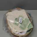 Bread Basket with Warming Stone and Cloth -Terra Cotta Bread Warmer, 12.7 * 8.2 Oval Bread Basket with Warmer - Gifts for Hostess House Warming Baker Christmas -Bread Warmer Cesta De Pao De Piedra