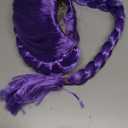 Kids Purple Braided Wig for Girls Child Long Braid Purple Wig Cosplay Synthetic Wigs with Wig Cap