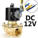 Beduan Brass Electric Solenoid Valve, 1/2" 12V Air Valve Normally Colsed for Water Air Gas Fuel Oil