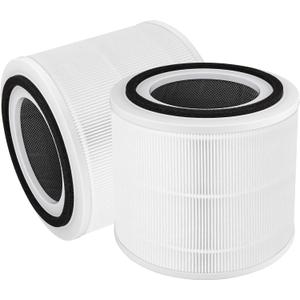 240 Replacement Filter Compatible with PuroAir 240 Air Purifier, 3-in-1 Filtration with Activated Cabon Filter, 2 Count