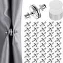 40Pairs Curtain Magnets, Curtain Magnets Closure Magnetic Curtains Clips Prevent Light Leaking, Keep Curtains Closed for Home Bedroom Bathroom Office Draperies